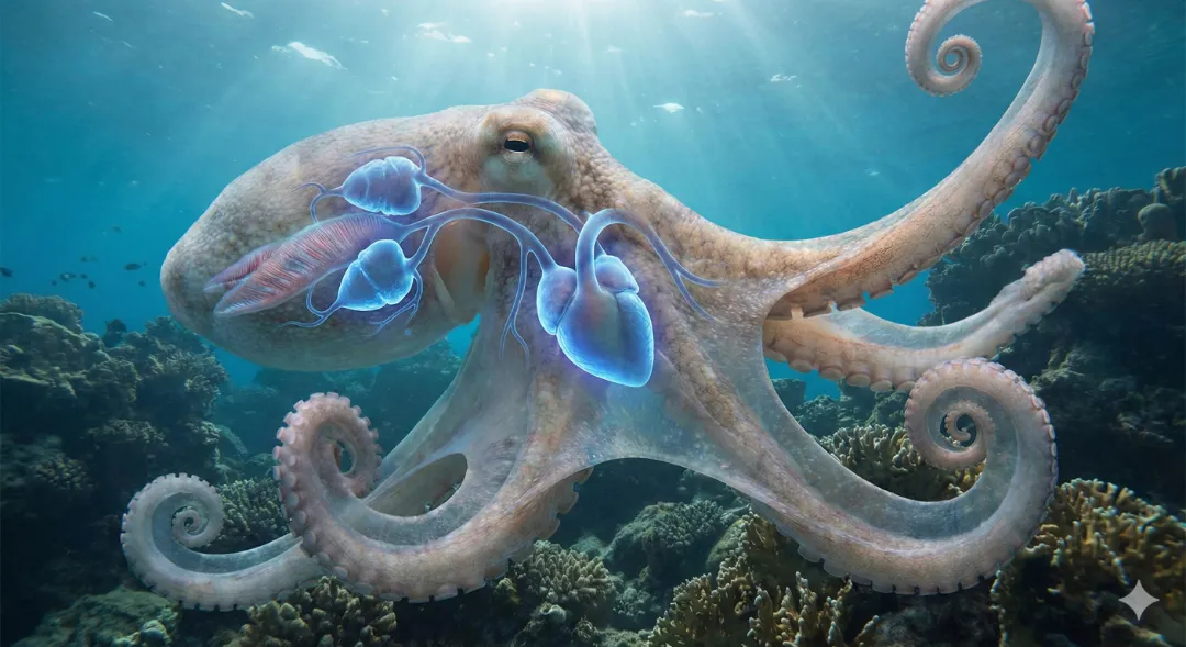 Capa: Polvo tem 3 corações: Entenda essa anatomia única